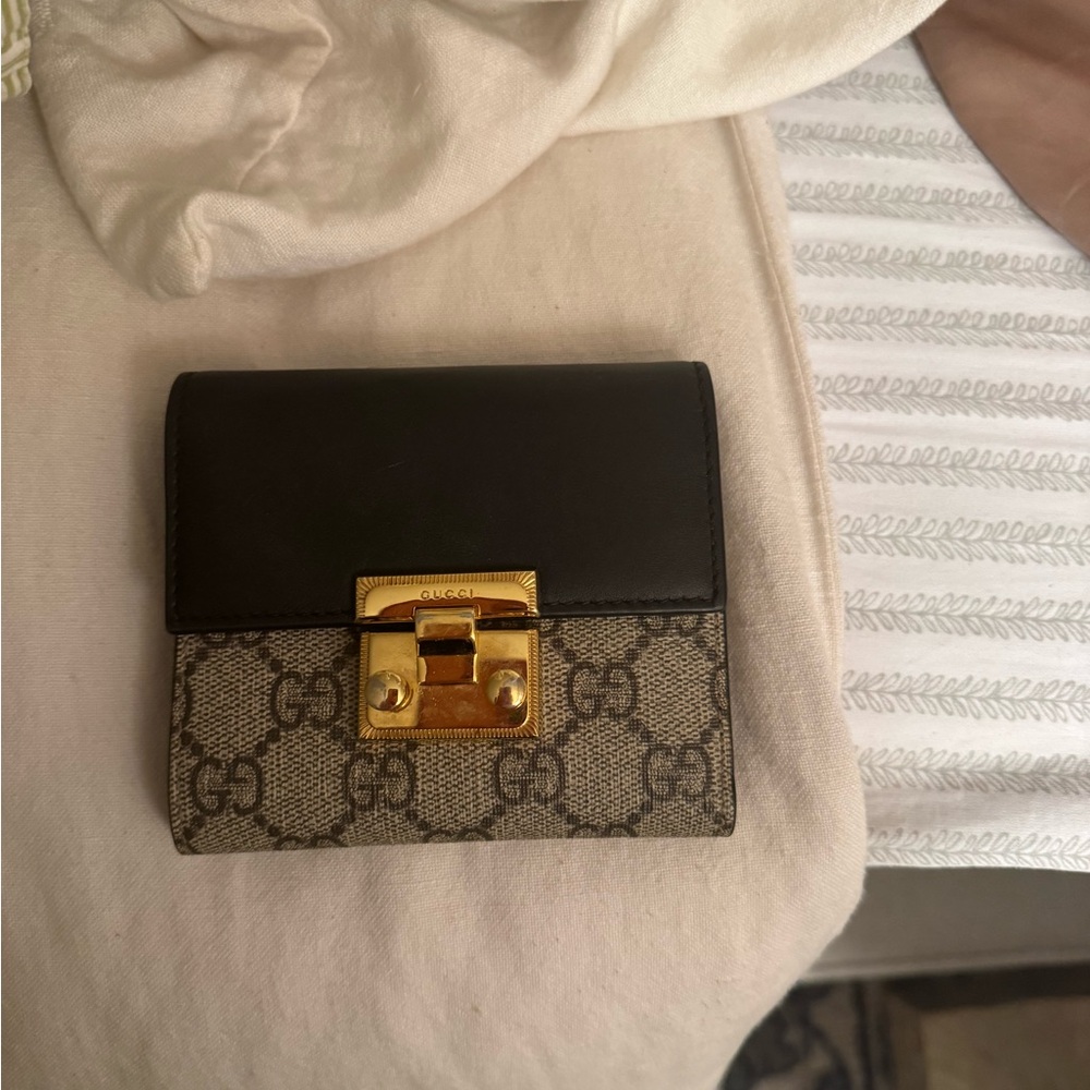 Gucci Black and Brown padlock Women's Wallet